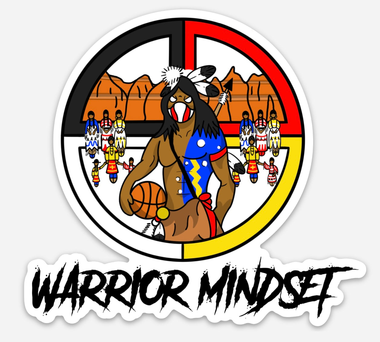 Warrior Mindset Sticker 4" x 3.7"